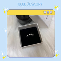 Nhẫn nữ bạc 999 BLUE JEWELRY Mắt đá bi nối liền [NB0017]