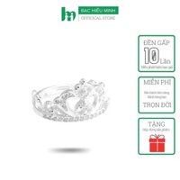 Nhẫn Nữ Bạc Hiểu Minh NU383 Vương Miện Bảo Hành Vĩnh Viễn