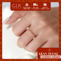 Nhẫn nữ bạc mạ vàng 18k đơn giản bi mảnh không đá đẹp giá rẻ Gixjewel
