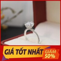 Nhẫn nữ bạc ta đính đá siêu sáng giá rẻ - Vàng bạc BEEYVN