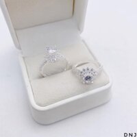 Nhẫn nữ bạc ta mẫu mới gắn đá cao sang chảnh - Kho sỉ bạc Nhất Linh