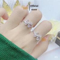 Nhẫn nữ bạc ta, nhẫn bốn lá dễ thương.