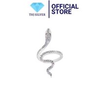 Nhẫn nữ bạc ta THJ- Nhẫn rắn nạm đá trẻ trung cá tính, chuẩn bạc ta