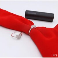 Nhẫn nữ bạc ý s99 trái tim đẹp - Trang sức bạc đẹp hjc