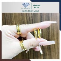 Nhẫn nữ basic vàng trơn 10k đính đá Anchi jewelry