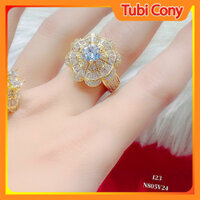 Nhẫn Nữ Cao Cấp Đính Đá N805 Cách Điệu Bông Hoa - Tubi Cony