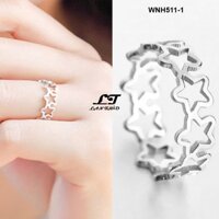 Nhẫn nữ chuỗi ngôi sao may mắn Không đen không gỉ sét WNH511-1