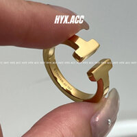 Nhẫn Nữ Cổ Điển Đơn Giản [T] Hình Nhẫn Thép Titan