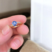 Nhẫn nữ đá chủ Spinel tự nhiên đẹp lung linh