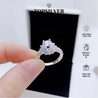 Nhẫn Nữ Đài Hoa Sen Sang Trọng Lấp Lánh Bạc Ta Chuẩn TOPSILVER