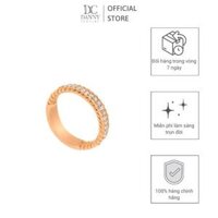 Nhẫn Nữ Danny Jewelry Bạc 925 Xi Vàng Hồng Thắt Bím Đính Đá Màu N0113