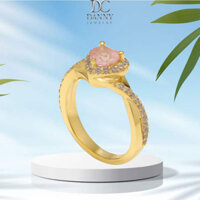 Nhẫn Nữ Danny Jewelry Bạc 925 Đá Màu Hình Trái Tim N0032 Lemon/Amethyst/Rose Quartz