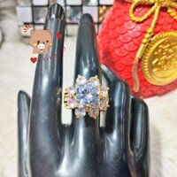 Nhẫn Nữ Đẹp Mạ Vàng 18k Cao Cấp - Đeo Y Nhẫn Thật - Đi Tiệc Lễ Cưới Rất Sang - Lokalo 19.10
