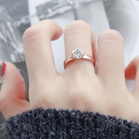 Nhẫn Nữ Đính 1 Viên Đá Titan Ko Đen TT 1968 - 8