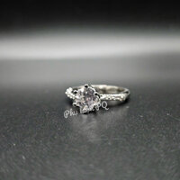 Nhẫn nữ đính đá trắng mạ vàng 18 hoặc mạ bạch kim mẫu mới