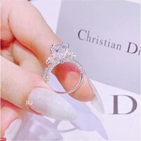 Nhẫn nữ đính Pha lê - Bạc 925 dể thương