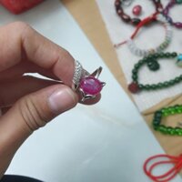 Nhẫn nữ hình hồ ly tình duyên đính đá ruby sao