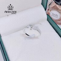 Nhẫn nữ hình nơ bằng bạc NNU027