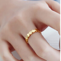 Nhẫn Nữ Hình Tròn Nhỏ Titan Ko Đen TT 4155 - Vàng - 6