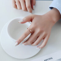 Nhẫn Nữ Hình Tròn Nhỏ Titan Ko Đen TT 4155 - Vàng hồng - 5