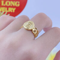 Nhẫn Nữ Hội Khắc Chữ Tài Lộc Thu Hút Tài Lộc, Thành Công, May Mắn