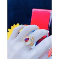 Nhẫn nữ kiểu con cóc mạ vàng 18