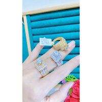 Nhẫn nữ kiểu xi vàng 18 xi bạch kim cao cấp mẫu mới về