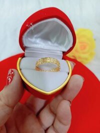 Nhẫn nữ kim tiền may mắn mạ 18k cao cấp H07 - size 8