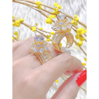 Nhẫn nữ mạ vàng 18k đính đá CZ N532 -205