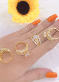 Nhẫn nữ mạ vàng 18k mã ek3115 - Size 5