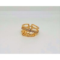 NHẪN NỮ MẠ VÀNG CHỮ LOVE
