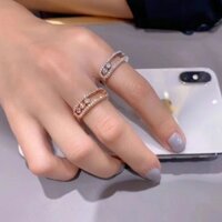 Nhẫn Nữ Nẹp Nhẫn Cưới Nhẫn Cặp Đôi Thời Trang 18K Nhẫn Vàng Hồng Ánh Sáng Sang Trọng Đơn Giản Thực Phẩm Nhẫn Nữ Phụ Kiện
