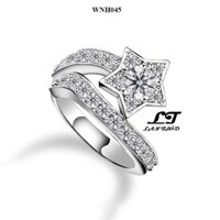 NHẪN NỮ NGÔI SAO MAY MẮN ĐÍNH XOÀN Không đen không rỉ sét WNH045