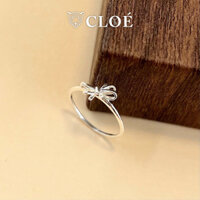 Nhẫn nữ nhẫn bạc 925 hình nơ phụ kiện trang sức Cloe Accessories 6311