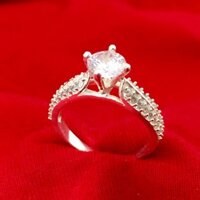 Nhẫn nữ ổ cao đính đá Cubic Zirconia cao cấp -NU1