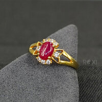 Nhẫn nữ Ruby vàng 10k - MS07
