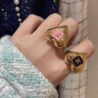 Nhẫn Nữ Thoáng Mát Đơn Giản Phong Cách Hàn Quốc Chữ Ngón Tay Nhẫn Cặp Đôi Đa Năng Sáng Tạo Vàng Bạc 925 Cincin Phụ Kiện Trang Sức