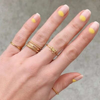 Nhẫn nữ titan mặt hình bướm nhỏ xinh không gỉ WR2210