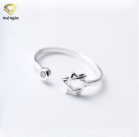 Nhẫn nữ trang sức bạc Ý S925 Bạc Xinh - Ngôi sao may mắn RR1155