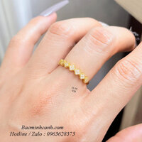 Nhẫn nữ vàng tây 10k chuỗi cỏ 4 lá NNU263