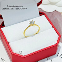 Nhẫn nữ vàng tây 10k đá nhỏ basic NNU244