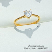 Nhẫn nữ vàng tây 10k trái tim trơn NNU256