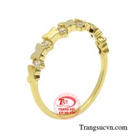 Nhẫn nữ vàng tây dễ thương