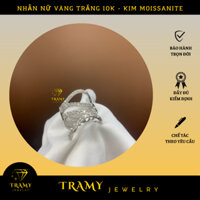 Nhẫn Nữ Vàng Trắng 10K Gắn Kim Moissanite