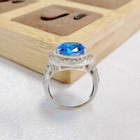 NHẪN OPAL BẠC Ý ĐÍNH ĐÁ