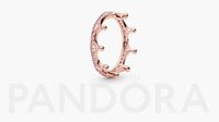 Nhẫn Pandora 187087NPO Pink Sparkling Crown Ring