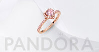 Nhẫn Pandora 188421C04 Sparkling Elevated Heart Ring