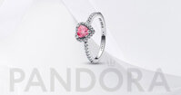 Nhẫn Pandora 198421C03 Elevated Pink Heart Ring