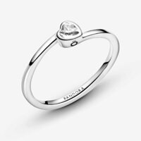Nhẫn Pandora Clear Tilted Heart Solitaire