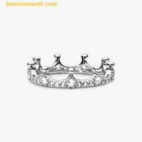Nhẫn PANDORA White Sparkling Crown Ring silver
